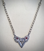 Winged Heart with Sapphires