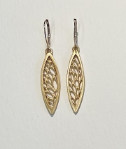 Open Leaf  Earrings Long Form