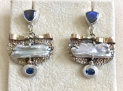 Shapes Pearl and Stone Earrings