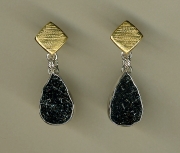 Shapes Drusey Hematite Earrings