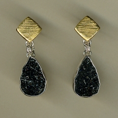 Shapes Drusey Hematite Earrings