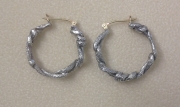 Vine Hoop Post Earrings