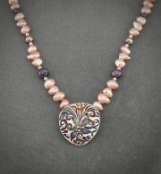 Floral Texture Shape Neckpiece