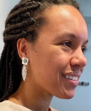 textured peridot earrings